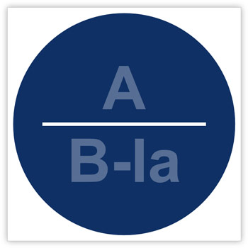 Знак «Категория помещения, класс зоны помещения», B05.6 (светоотражающая пленка, 150х150 мм)
